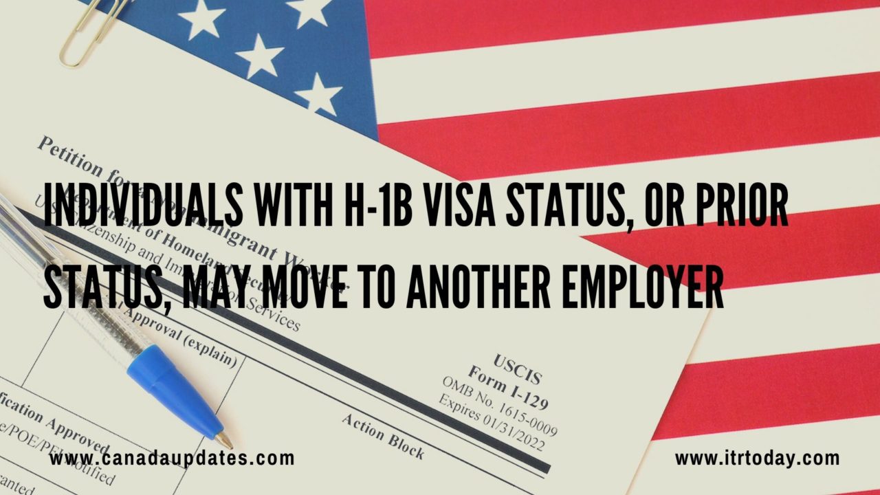 H1B Transfer Process Documents Submission under New Rule Canada, US